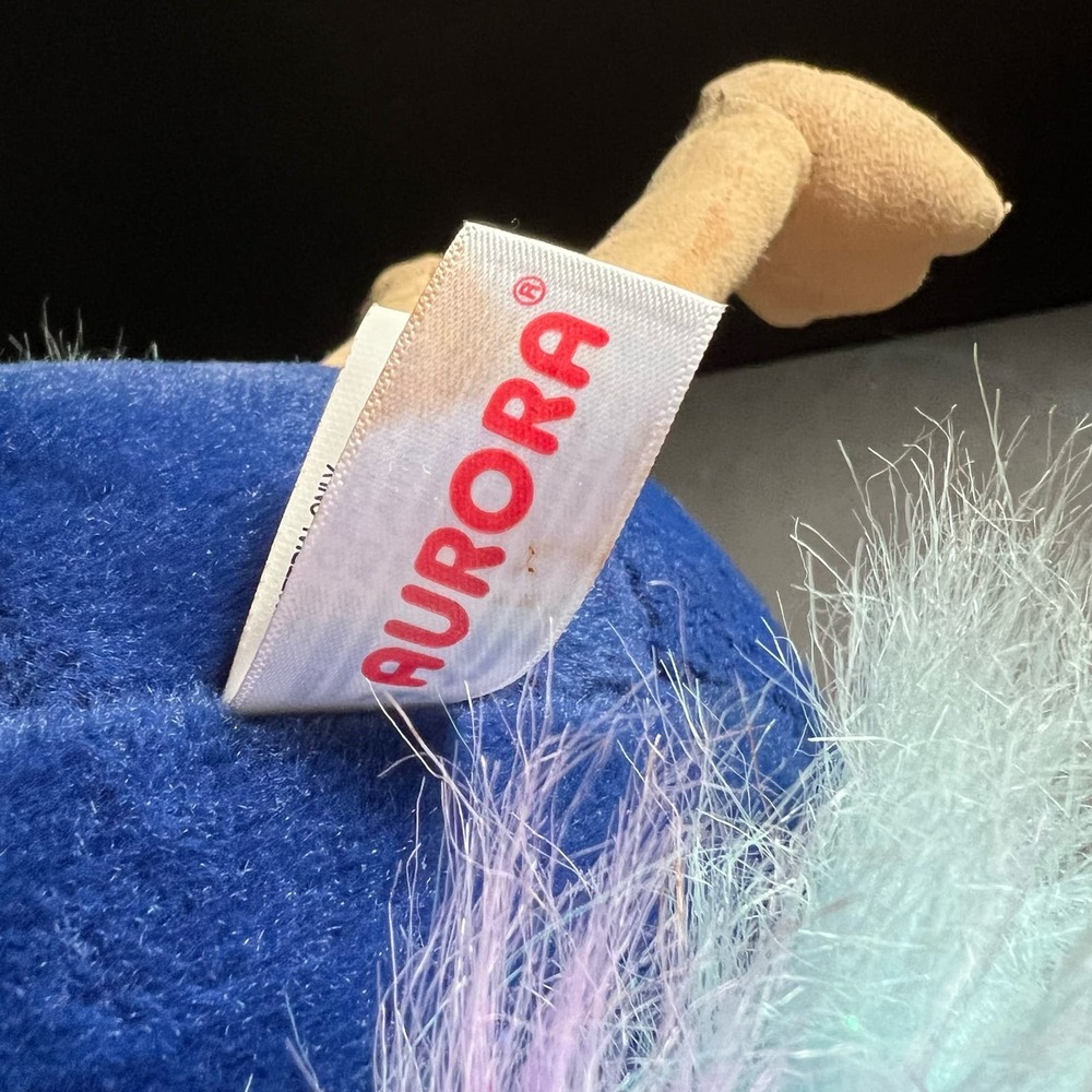 Aurora Luxe Boutique 12" Mora Peacock Bird Stuffed Animal Plush Glittery Fluffy - Picture 11 of 11
